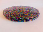 Load image into Gallery viewer, Iridescent Beaded Coasters - Galactic Purple
