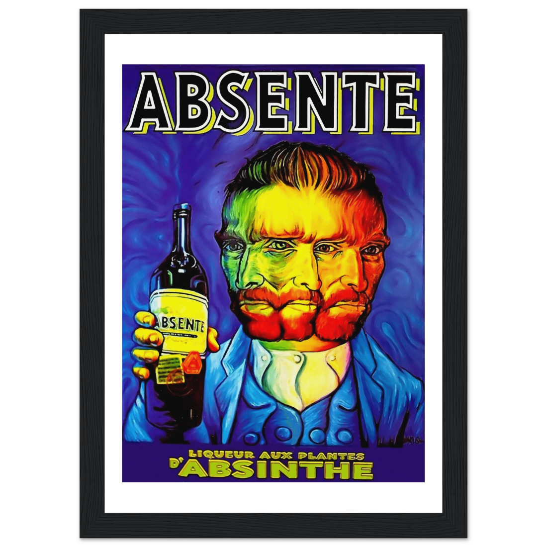 Absente, Vintage Absinthe Liquor Advertisement with Van Gogh Poster-0