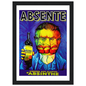 Absente, Vintage Absinthe Liquor Advertisement with Van Gogh Poster-0