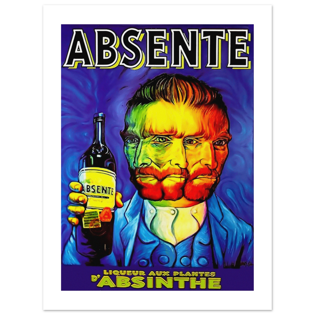 Absente, Vintage Absinthe Liquor Advertisement with Van Gogh Poster-4