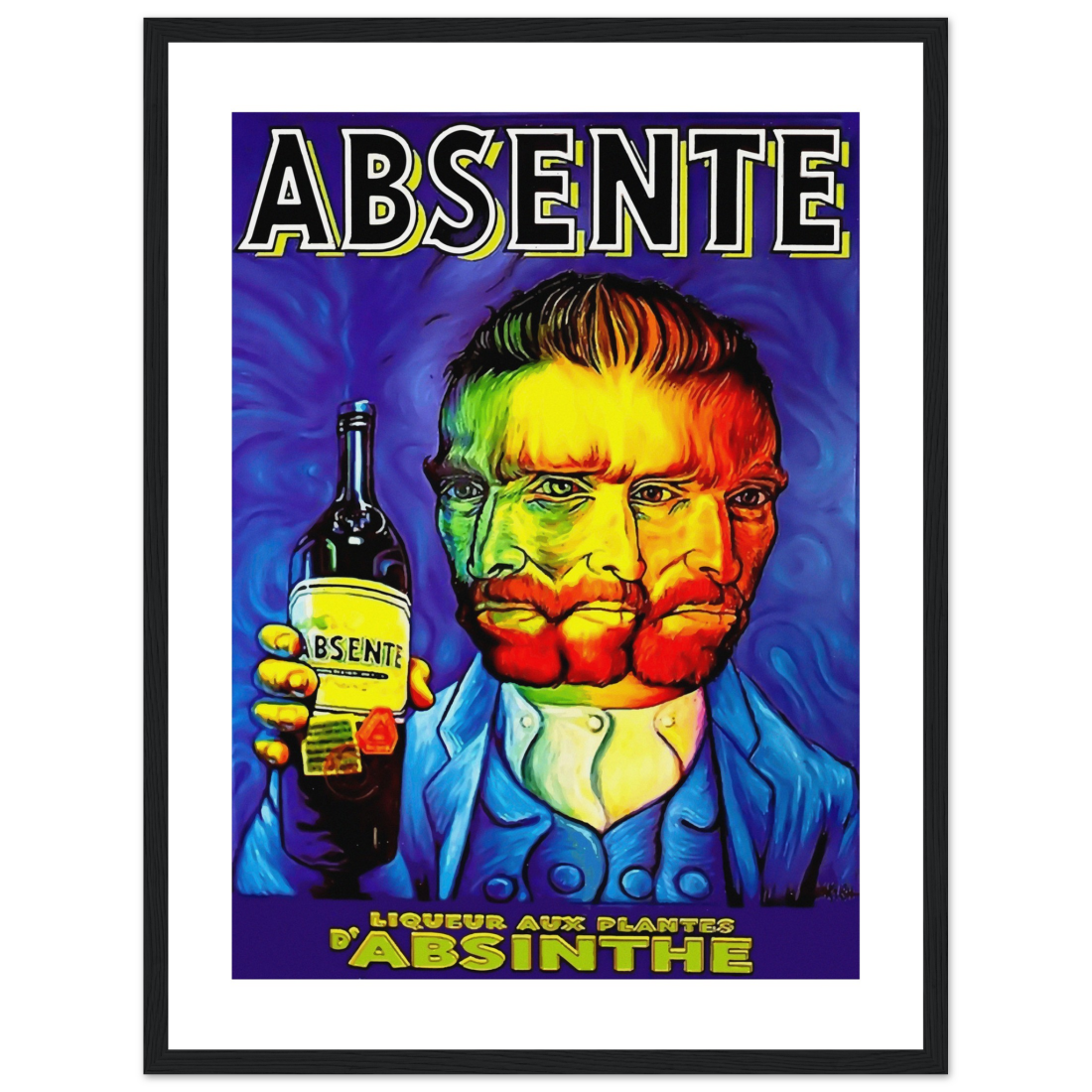 Absente, Vintage Absinthe Liquor Advertisement with Van Gogh Poster-7