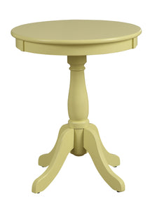 Pedestal Side Table - Yellow