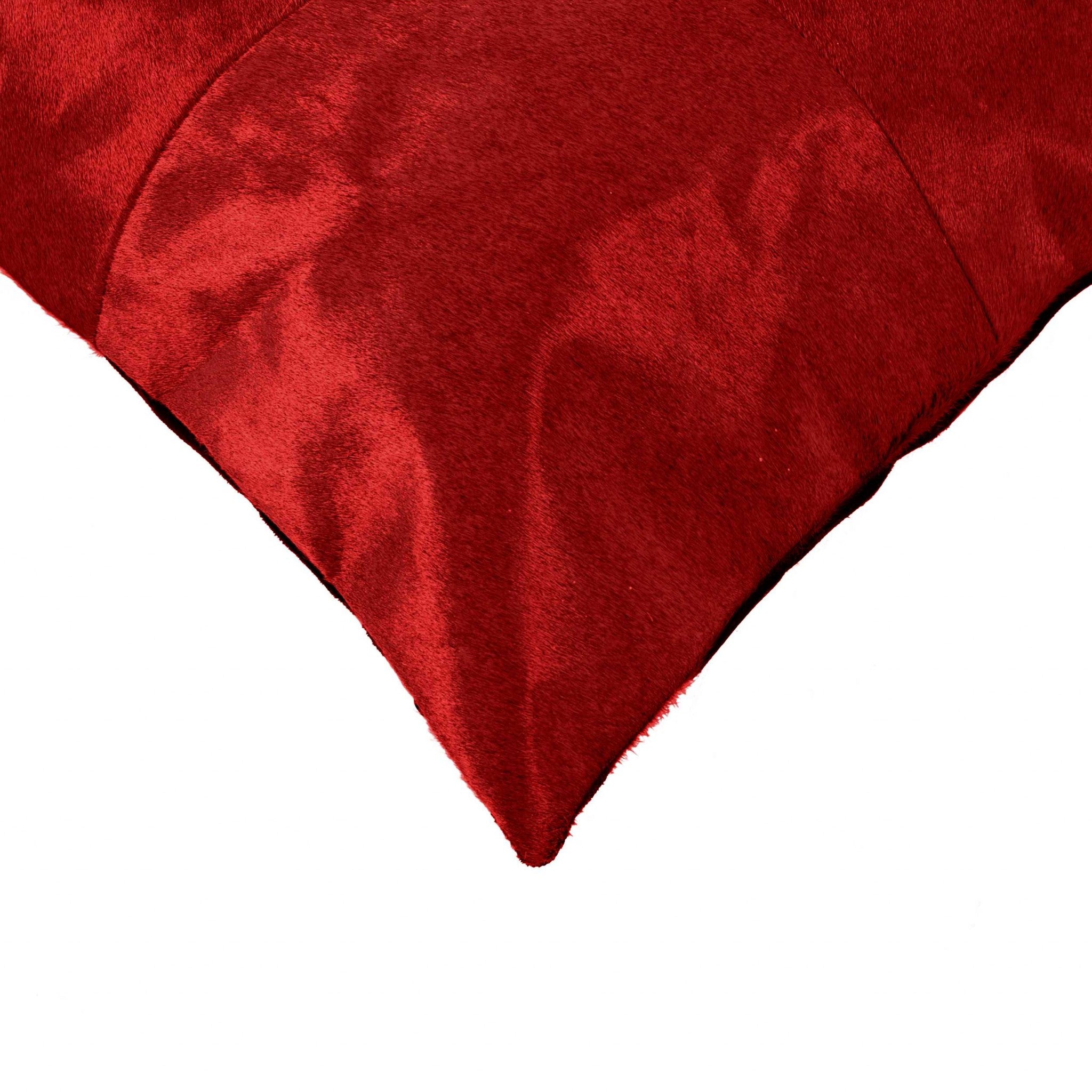 Red Quattro Cowhide Pillow