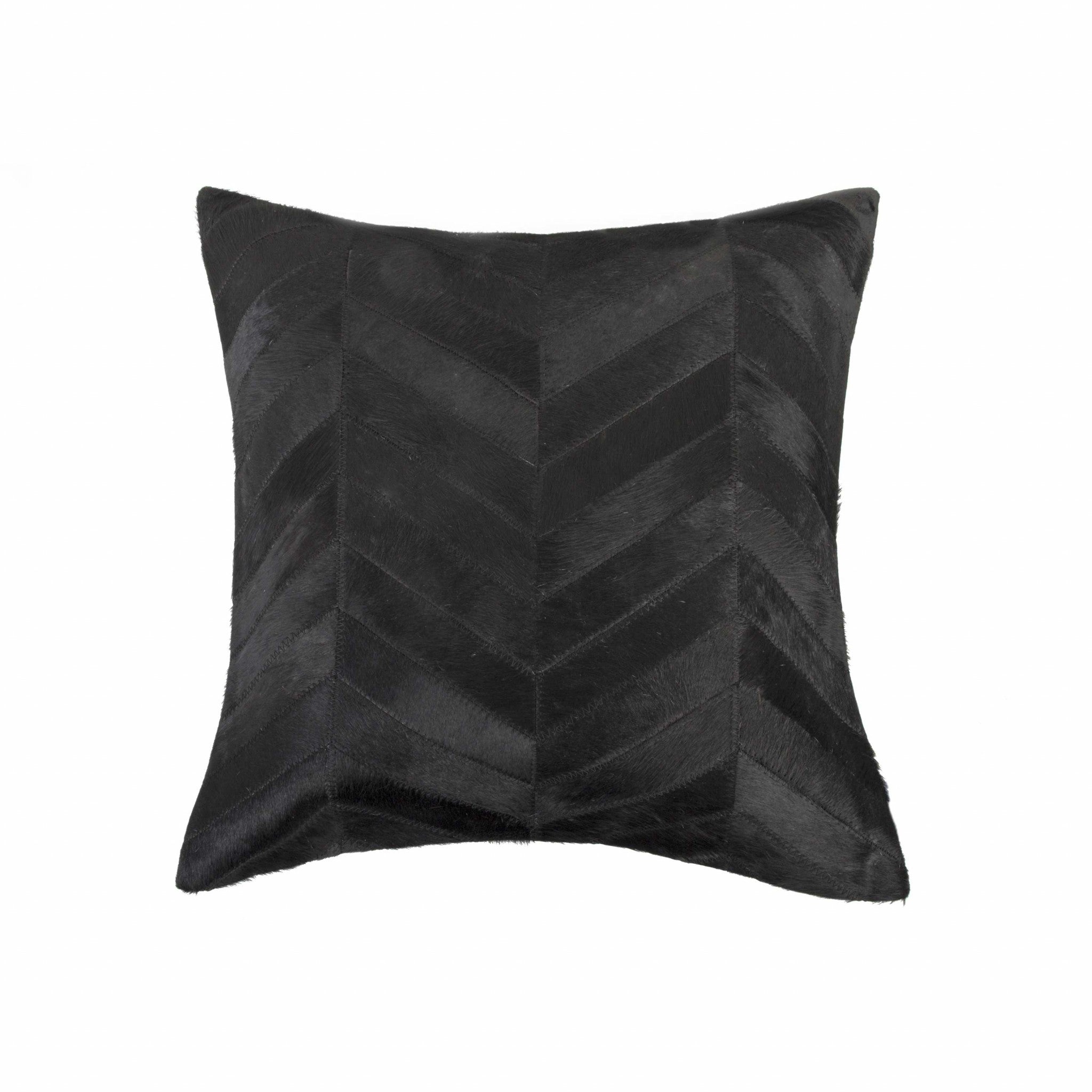 Natural Black Cowhide Pillow
