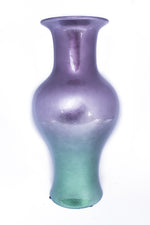 Load image into Gallery viewer, Purple &amp; Aqua Lacquered Vase
