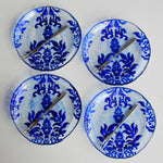 Load image into Gallery viewer, DAMASK 6.5&quot; BLUE VELVET CANAPE PLATES - Set of 4
