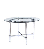Load image into Gallery viewer, Round Glass &amp; Acrylic Dining Table
