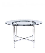 Load image into Gallery viewer, Round Glass &amp; Acrylic Dining Table

