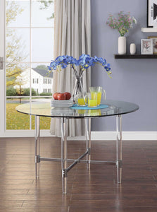 Round Glass & Acrylic Dining Table