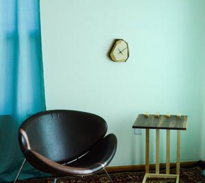 Geometric Wooden Wall & Table Clock