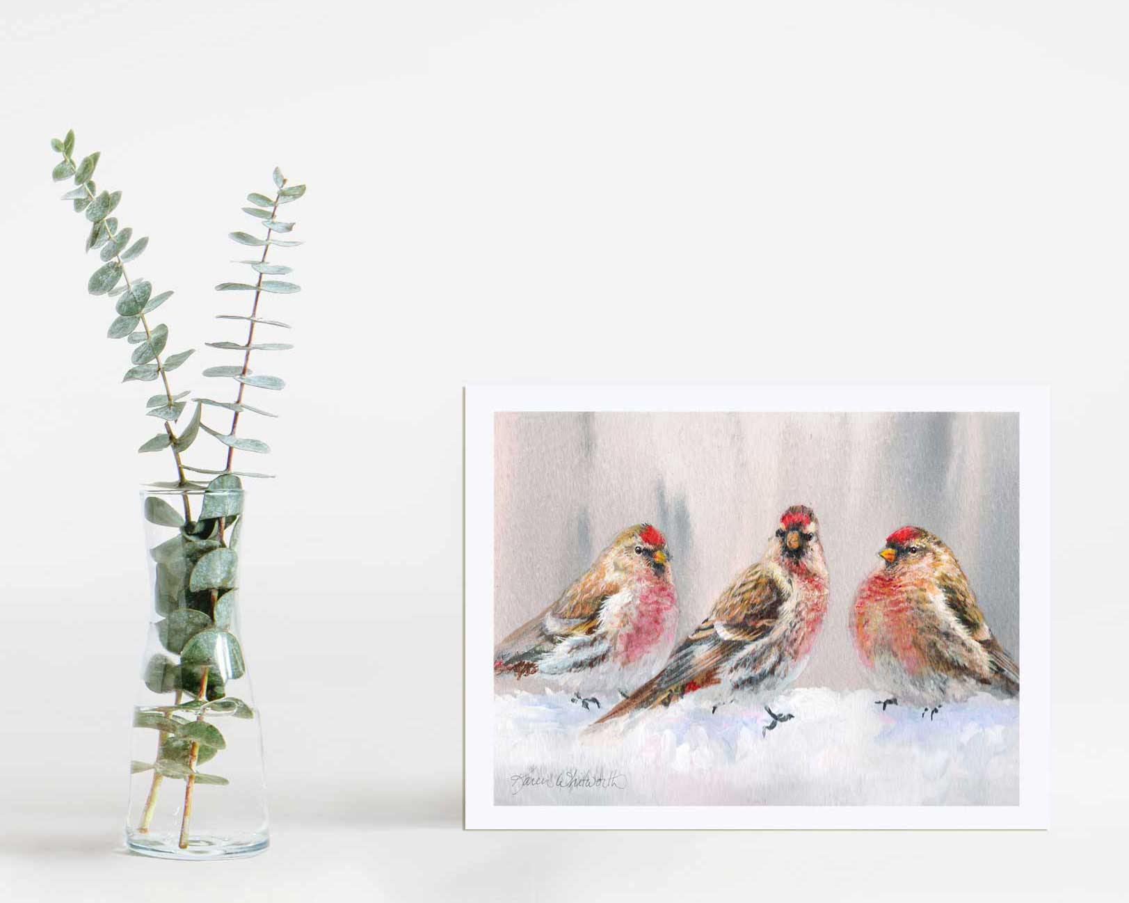 Winter Song Bird - “Eyeing The Feeder 2” Print