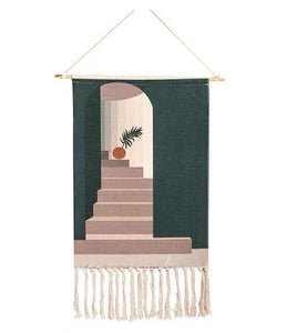 Scenic Hanging Linen Wall Tapestry