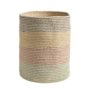 Handmade Natural Cotton Multicolored Woven Planter by Nearly Natural