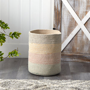 Handmade Natural Cotton Multicolored Woven Planter by Nearly Natural