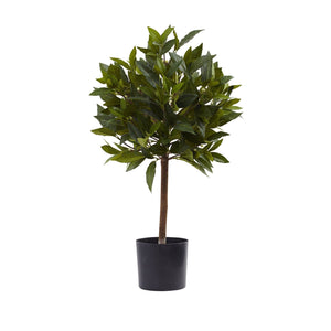 Artificial Tree - 2' Sweet Bay Mini Ball Topiary by Nearly Natural