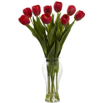 Load image into Gallery viewer, Artificial Arrangement - 24” Tulips w/ Vase by Nearly Natural
