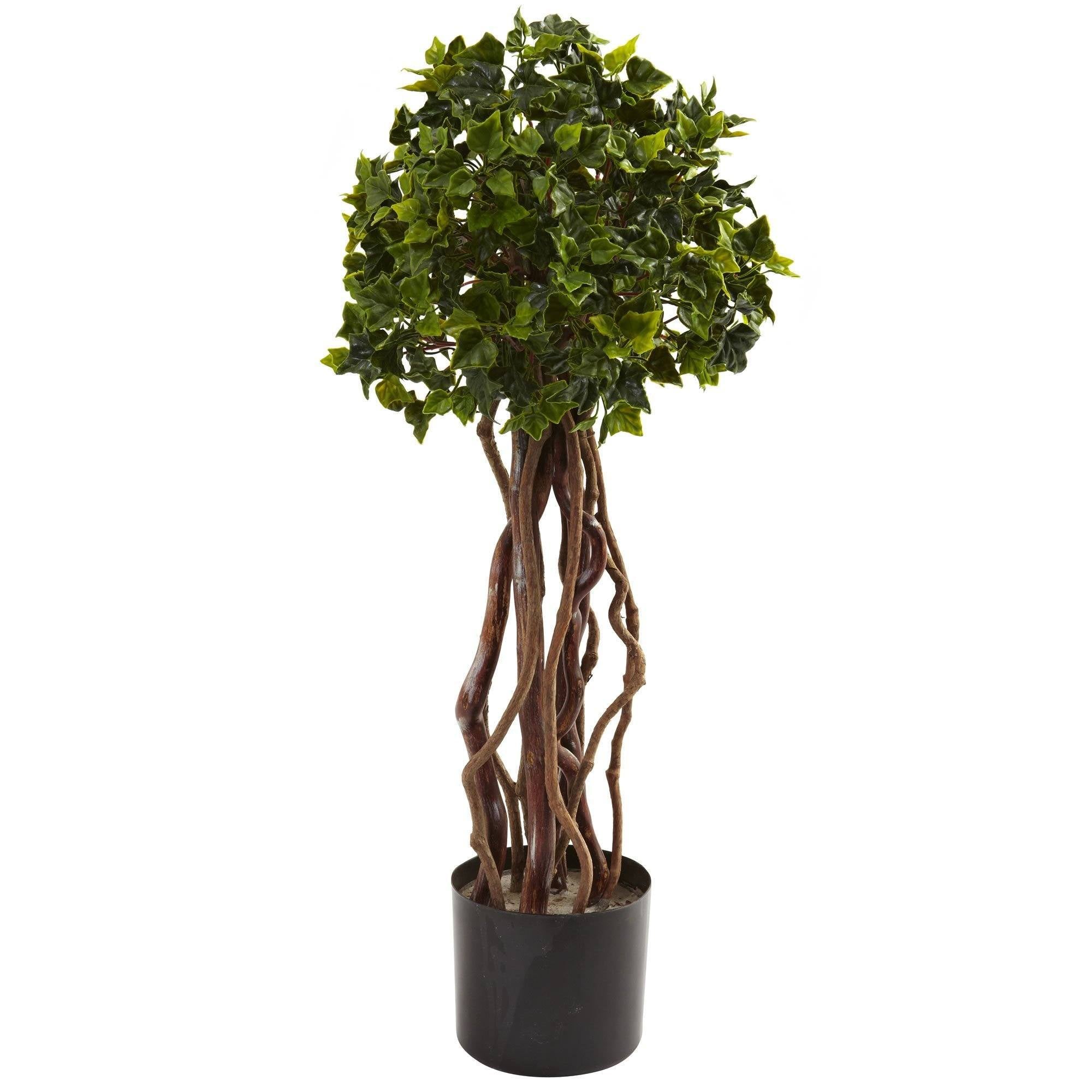 Artificial Tree - 2.5’ English Ivy Topiary (Indoor/Outdoor) by Nearly Natural
