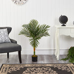 Load image into Gallery viewer, Artificial Tree - 3’ Single Stalk Golden Cane Palm Tree by Nearly Natural
