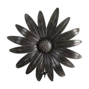 Brushed Metal Daisy Flower Sconce Candle Holder by Nearly Natural