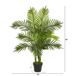 Artificial Tree - 3.5' Areca Palm Tree (Real Touch) by Nearly Natural
