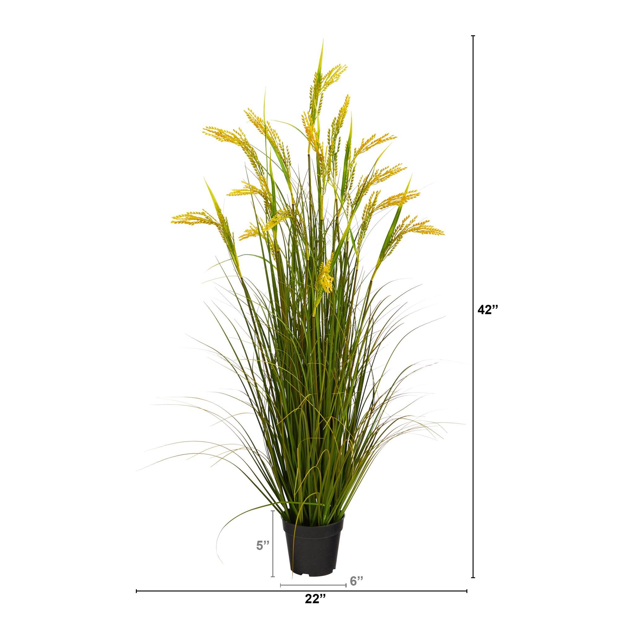 Artificial Plant - 3.5’ Wheat Grain Plant by Nearly Natural