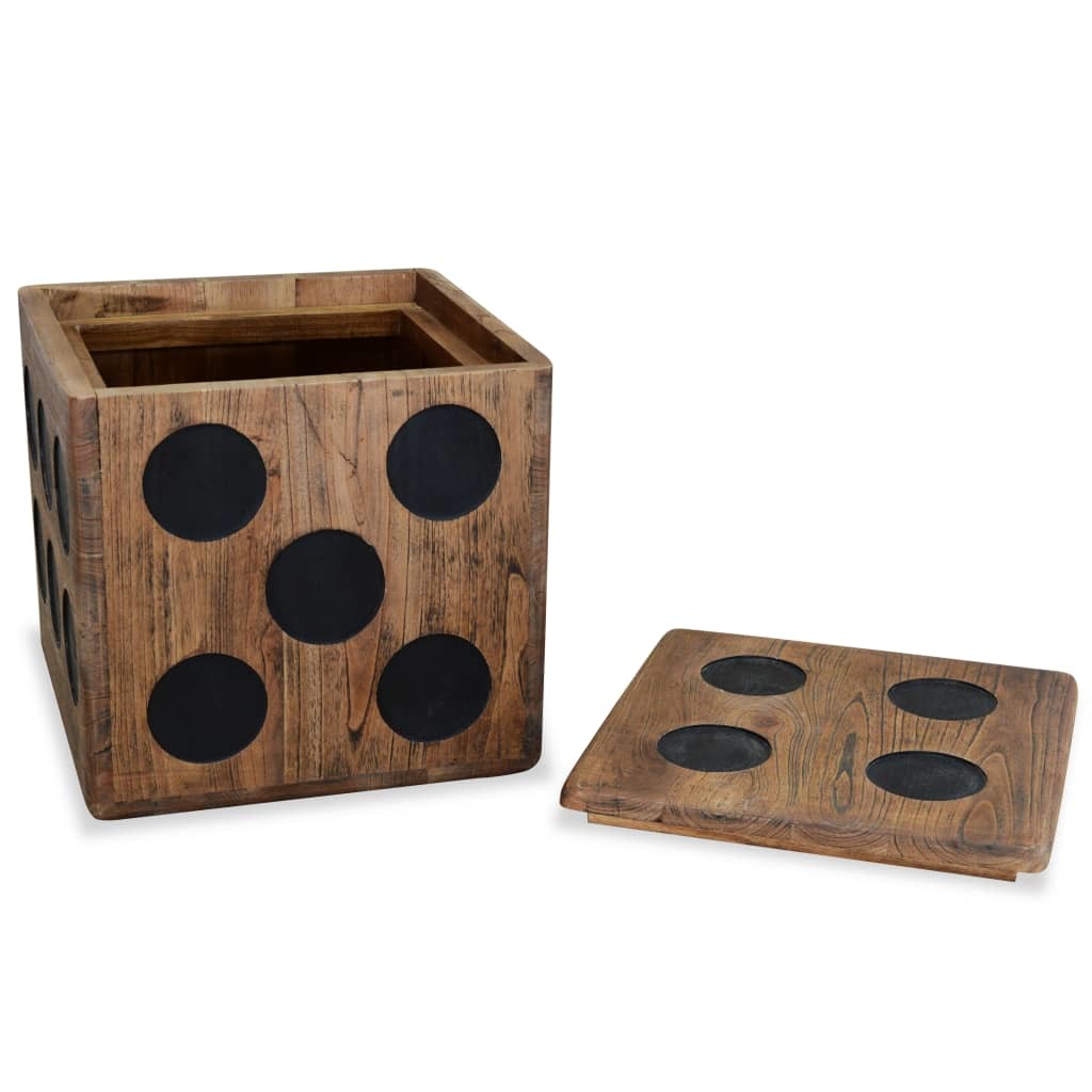 Dice Mindi Wood Storage Box