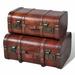Load image into Gallery viewer, Wooden 2 piece Vintage Brown Treasure Chest
