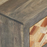 Load image into Gallery viewer, Grey Mango Wood Bedside Cabinet
