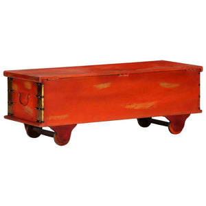 Red Acacia Wood Storage Box