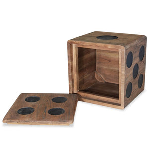 Dice Mindi Wood Storage Box