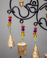 Load image into Gallery viewer, Hanging OM Brass Bells w/ Glass Beads
