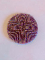 Load image into Gallery viewer, Iridescent Beaded Coasters - Lilac
