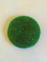 Load image into Gallery viewer, Iridescent Beaded Coasters - Evergreen
