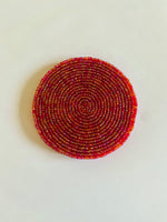 Load image into Gallery viewer, Iridescent Beaded Coasters - Fire
