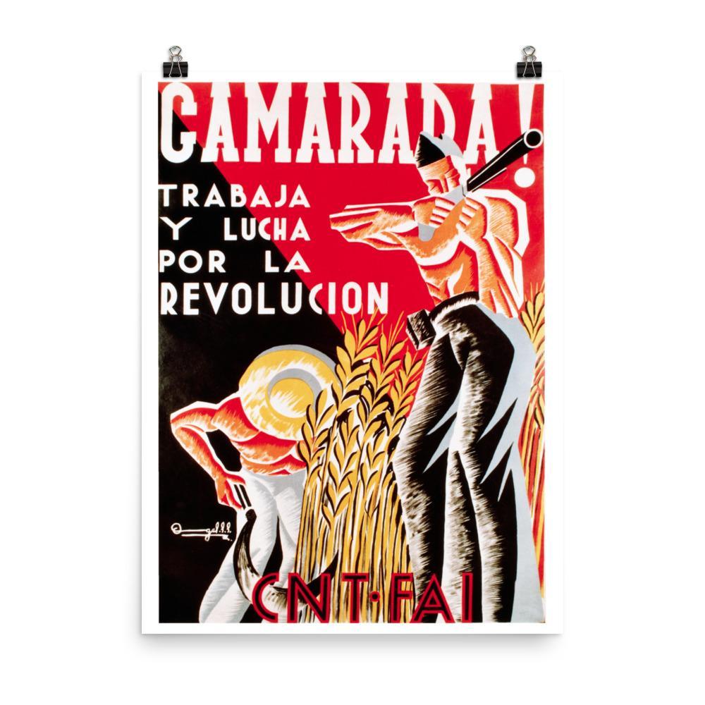 Comrade! Spanish revolution poster by PM